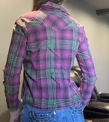 Cruel Girl plaid button up