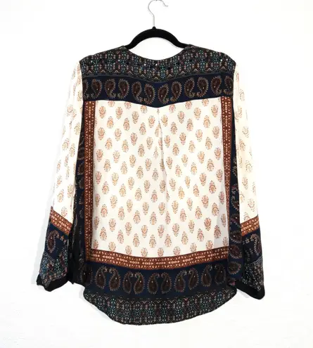 Gypsy 05 New  Global Village Paisley Bohemian Blouse Size Medium