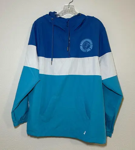 NWT Sisstrevolution Pacific Paradise lightweight windbreaker rain jacket Blue Size L
