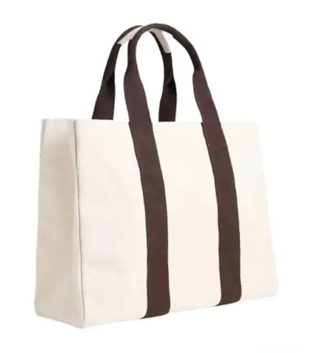 The Bar NEW Le Marche LG CANVAS TOTE BAG 18.5" La Plage Beach Pool Grocery Packable