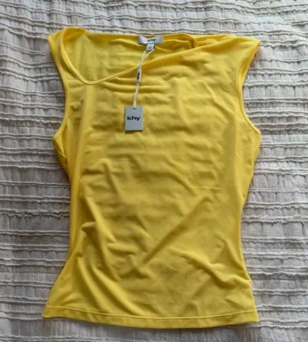 Khy Asymmetrical Tank Yellow Size M