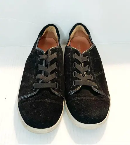 Vionic  Jean Sneaker Black Suede Slip On Casual Shoe Sz 12 GUC COMFORT SHOE