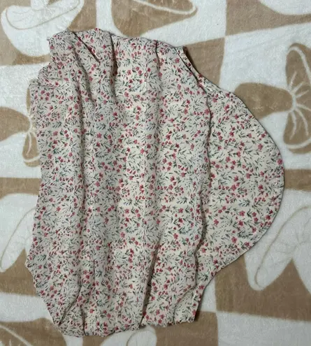 Miss Lola NWT | Floral Corset Top Smocked Beige Floral | Women's S