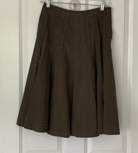 CAbi  BROWN ALINE LADIES MIDI SKIRT SZ 2