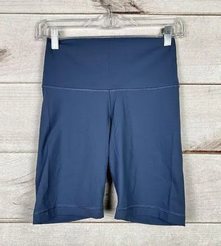 Everlane  The Perform Bike Shorts Womens Blue High Waist Performance Sz S