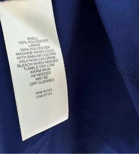 Eliza J Floral Chiffon Surplice Asymmetric Midi Dress Navy Size 8 NWT