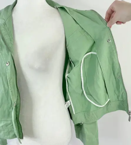 Treasure & Bond New Cotton Twill Lightweight Jacket Green Basil