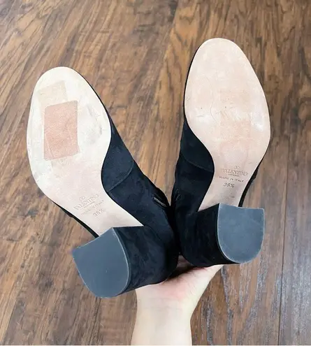 Valentino Garavani Valentino • Stretch-Suede Sock Boots ankle booties block heeled zip leather