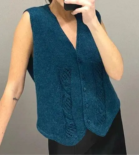 Handmade Wool Knit Sweater Vest