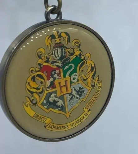 Harry Potter Hogwarts house crest and platform 9 3/4 keychain new in pac…