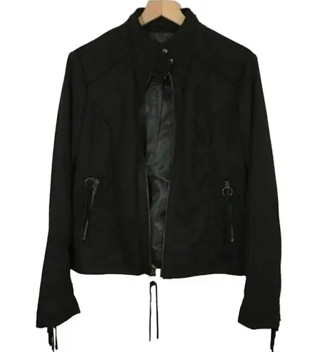 NWT Rachel Rachel Roy Fringe Vegan Suede Jacket