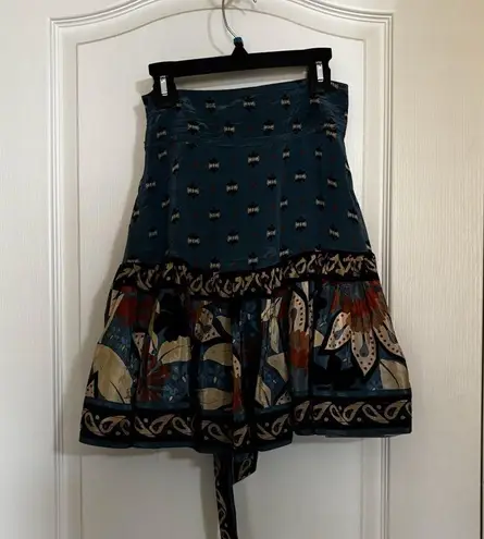 Farm Rio Blue Ainika Chill Mini Skirt Size XXS