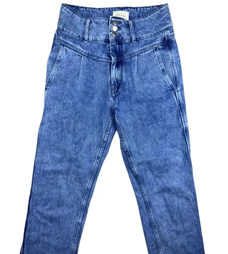 Sézane Sezane Sam Sama High Waist Pleated Tapered Denim Trouser Jeans Size 34 / US 2