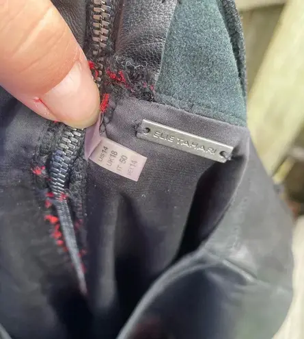 Elie Tahari KELLAN TWEED LEATHER DRESS