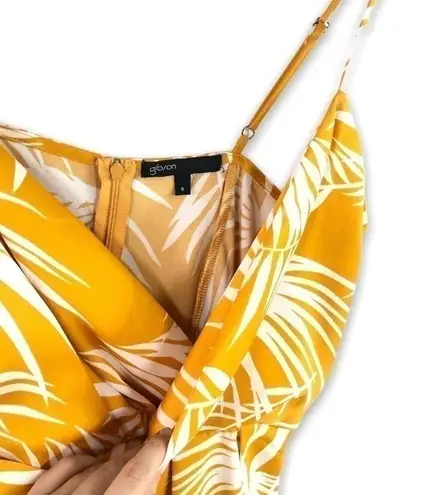 Gibson NWT - - Yellow / White Mini Palm Dress - S