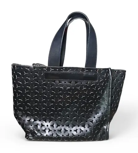 Furla Black Perforated Small Tote Bag