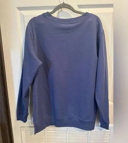 Green Tea Women's "But first COFFEE" Statement Sweatshirt, Blue Size S Size M