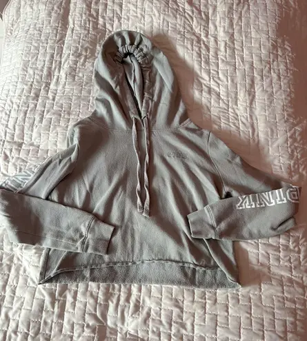 PINK - Victoria's Secret PINK Victoria’s Secret Light Grey Cropped Hoodie Size Small