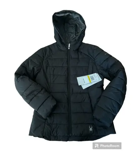 Spyder NWT Women's Clara Short Puffer Jacket, Black size medium