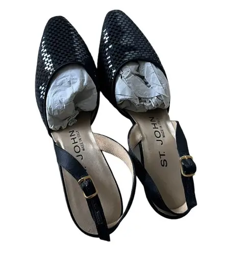 St. John Brand New Paillettes SlingBack Vintage Pump Heel Heel With Dust Bag 6.5B