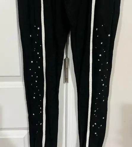 MONROW Black Star Supersoft Skinny Sweatpants Size Small $158