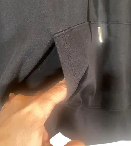 Universal Standard Black Cowl Neck Hooded Sweatshirt Women Sz XS