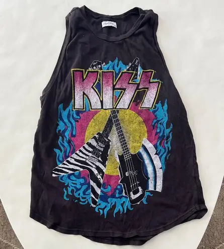 Lauren Moshi Rare KISS Dark Gray High Neck Racerback Tank Top XS $110