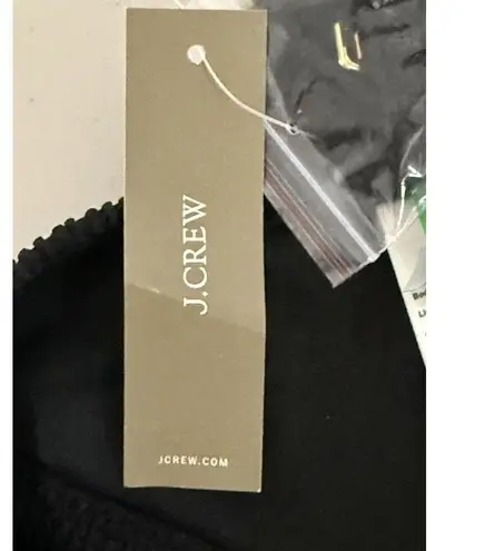 J.Crew NWT Heritage Textured O-Ring Bandeau Bikini Top BP264 Black Size XXL 2XL