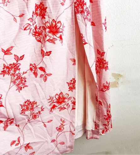 Badgley Mischka Belle Dress Delaney Floral Halter Tie Neck Lined Maxi Sz 6 NWT