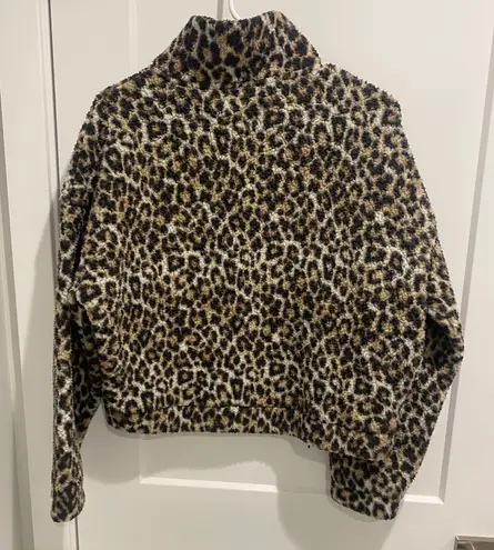 American Eagle Fleece Cheetah Jacket