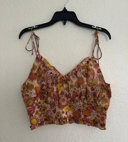 Patrons of Peace Joan Top Women Multicolor Floral Smocked Strap Ruffle Edge