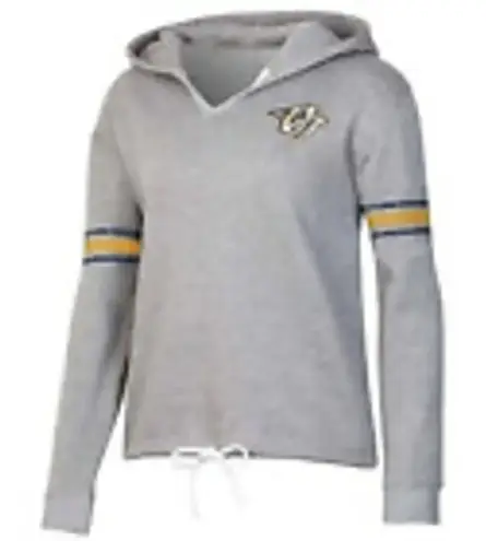 NWT NHL Nashville Predators Women's Small Gray Pullover Drawstring Waist Hoodie