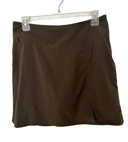 Patagonia Woman's Tech Fishing/Hiking Pull On Skort/Skirt Brown, Sz 6.