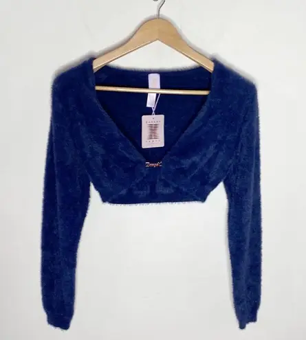 Savage X Fenty by Rihanna Fluff It Up PJ Crop Top in navy size M