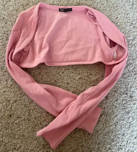 Zara Pink shrug bolero only (no tank)