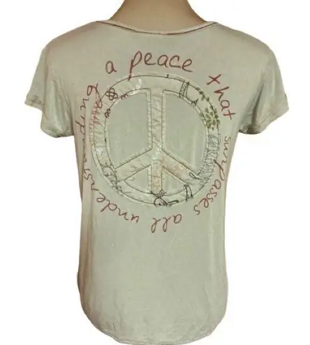 Salt of the earth birds n peace sign unique t shirt Size L