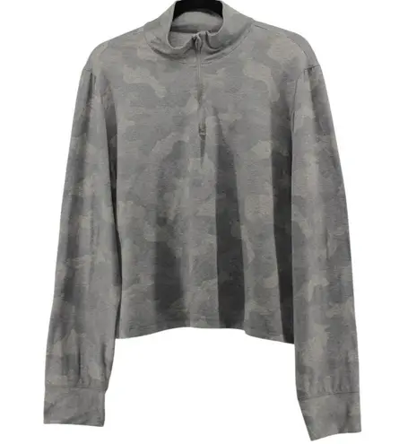 Yogalicious  Lux Grey Camouflage Comfy Athletic Crop Stretch Long Sleeve Size XXL - Image 2