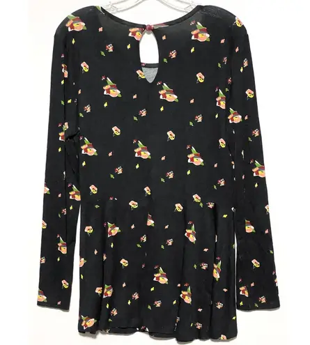 Matilda Jane Pep In Your Step Black Peplum Top L Whimsigoth Witchy Boho Fairy - Image 2