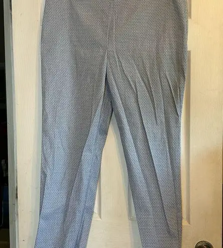 Dress Pants Blue Pattern Career Casual Stretch Trousers Size Unknown