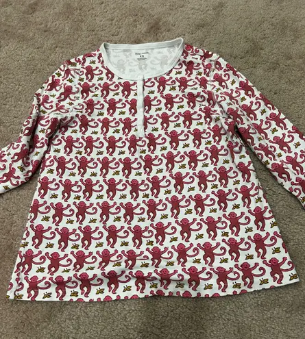 Roller Rabbit pink monkey pajamas Size XS