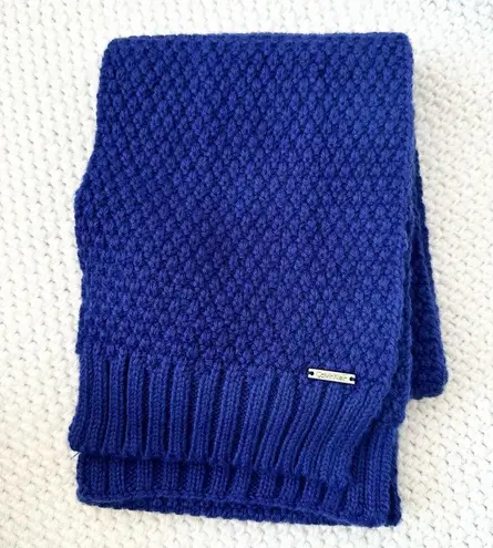 Calvin Klein  Bold Blue 3 Piece Hat Scarf Gloves Textured Sweater Knit Set New