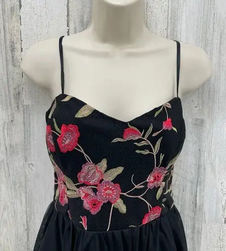 Social Couture Formal Prom Dress Juniors XL Black Whimsigoth Fairy Tulle Skirt Size undefined