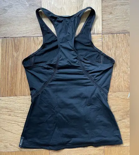 Michi Black Halterneck Racerback Tank XS w/ contoured mesh seams, NWOT