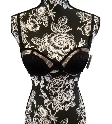 Nwt Semi Sheer Cage Bra New Sexy Everyday Intimates Black Size XS