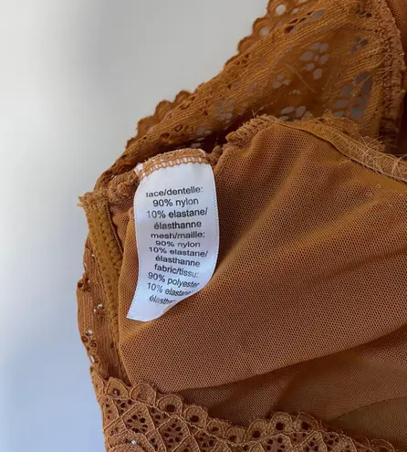 Maurice's  Golden Yellow Allover Lace Strappy Racerback Bralette