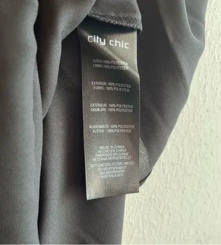 City Chic Dress Gold Stripe Multicolored Maxi Sz 16W NWT V Neck Asymmetrical Hem