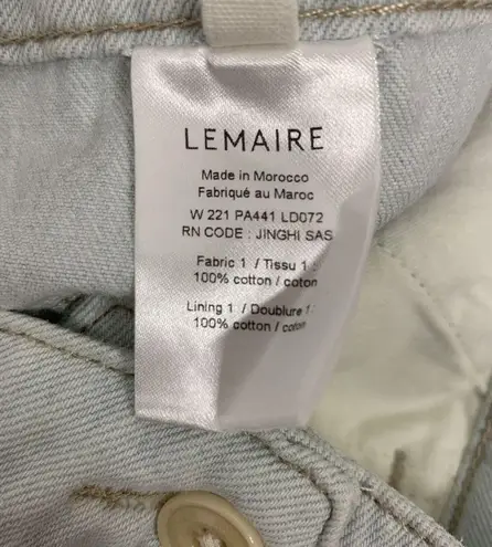 Womens Size 42 US 12 Lemaire Light Wash Wide Leg Jeans EUC