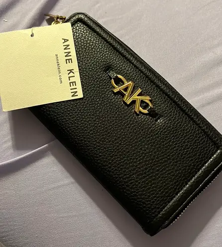 Anne Klein Black Zip Wallet