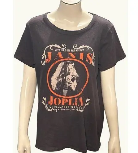CCC Vintage Janis Joplin Graphic Tee Shirt Size Medium All Cotton Brown