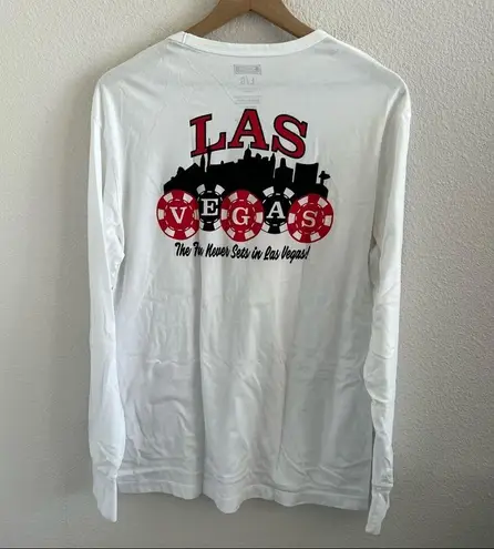 Tailgate Las Vegas White Long Sleeve T-shirt Tee 100% Cotton Large